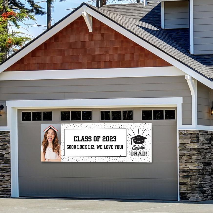 Custom School Colors Pride White Photo Horizontal Banner