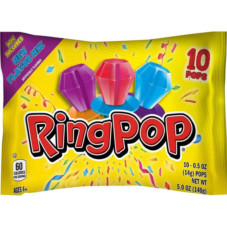 Topps Ring Pop New Flavor Mix Bag